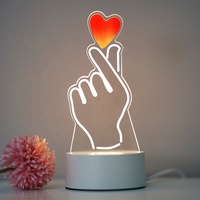 Lampe de nuit LED 3D moderne Creative Fantasy Atmosphere Lamp avec Logo pour table de chambre d'enfant et lampe de chevet Style moderne