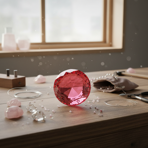 Inserto di Cristallo Rosso Naturale Sciolto D 30 mm - Product Image 3