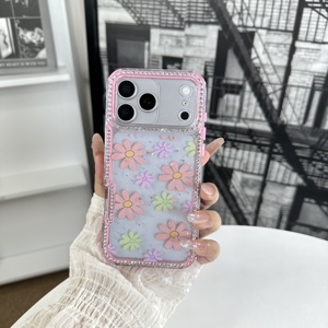 Custodia per telefono REDMI A7 PRO con stampa artistica in resina epossidica di tendenza, bordo PC con brillantini a forma di diamante, resistente all'usura, effetto farfalla da sogno. - Product Image 1