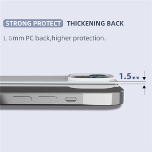 Étui de téléphone de luxe à bandoulière avec chaîne en métal doré, antichoc, fin de 1,5 mm pour 14 Pro Max - Product Image 4