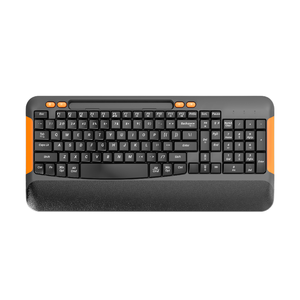 Ergonomic 107-Key 2.4G Bàn phím không dây với đệm Palm còn lại điện thoại chủ Khả năng tương thích đầy đủ kích thước thiết kế kết nối <span class=keywords><strong>USB</strong></span> - Product Image 1