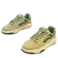 Nouvelles Chaussures de Marche Sportives Rétro d'Automne, Tige en Cuir PU Respirant, Doublure en Maille, Antidérapantes, Semelle Épaisse, Baskets Décontractées Confortables