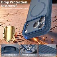 Funda Magnética Antigolpes para Teléfono con Soporte Plegable, Protector de Cámara y Cubierta Protectora Antideslizante para iPhone 17 18 Pro Max