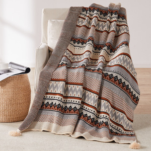 Couverture à motifs aztèques, jet chaud de Style Tribal traditionnel sud-ouest Navajo - Product Image 5