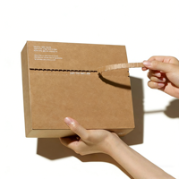Boîte d'expédition écologique à ouverture facile pour cosmétiques, avec logo personnalisé intérieur/extérieur, en carton ondulé, doublure en mousse, marque personnalisée