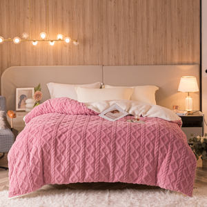 Couette double nordique chaud hiver moelleux <span class=keywords><strong>Plaid</strong></span> couette couvre-lit très épais - Product Image 6