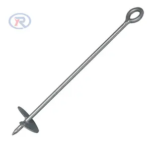 Hot Dip Galvanized Steel Ground Screw Earth Anchor Pole Anchor For Supporting
