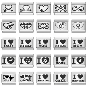 I <b>Love</b> You Heart Charm Stainless Steel Modular <b>Bracelet</b> Gift Unisex Jewelry - Product Image 5