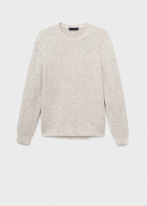Pull ras du cou épais en mélange d'avoine pour homme, tricot lourd style Shaker, chaud pour l'hiver - Product Image 6