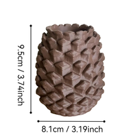 Support de bougie électronique sans flamme en forme de pomme de pin, créatif, en plastique, tendance, personnalisé, pour la décoration intérieure et les mariages