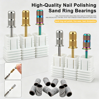 1 pièce Mini embout de meulage en acier inoxydable avec mandrin et roulement, forme trompette, pour tambour de ponçage à ongles et bandes de ponçage