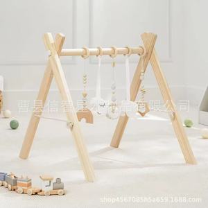 Gimnasio de madera para bebés, color madera natural, 58.42*55.88, forma de dibujos animados, para recién nacidos, accesorios de juego y juguetes - Product Image 3