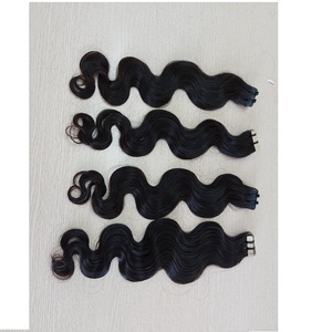 Extensiones de cabello virgen vietnamita de onda de cuerpo negro Natural de alta calidad cinta sin procesar con hermosa cutícula - Product Image 2