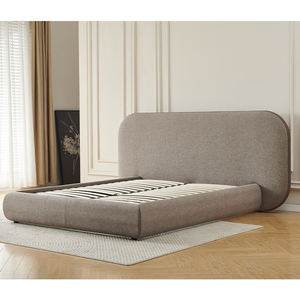 Modern Luxury Comfortable Tufted Cloud Upholstered Bed with Wide - Screen <b>Headboard</b>, King\/Queen Size Master Bedroom Furniture - Product Image 3