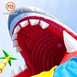 Grand parc aquatique gonflable combiné de piscine de glissière d'eau de <span class=keywords><strong>Waterworld</strong></span> de requin pour des enfants d'adultes - Product Image 4