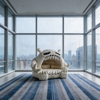 Canapé-lit en peluche en forme de monstre, fauteuil pouf géant créatif et moelleux en forme d'animal, siège de salon confortable et surdimensionné pour chambre à coucher