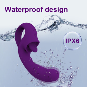 Vibrador de Língua de Silicone Recarregável para Mulheres - Vibrador de Estimulação Clitoriana com Função de Lamber - Product Image 3