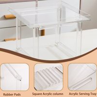 Supports en acrylique JERY, présentoir transparent pour cupcakes, support de table pour desserts, présentoir alimentaire, supports de buffet