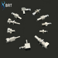 Muestra Gratuita de Conector de Codo de 90 Grados con Válvula, Accesorios de Tubería de Cobre, Conector Macho de 1/4'', Acoplamiento Hidráulico Rápido