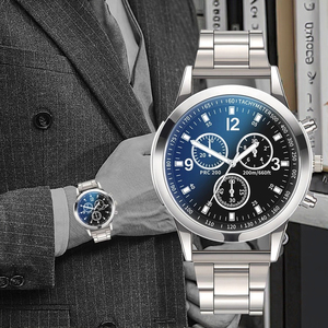 QW68 Relogio Masculino <span class=keywords><strong>Montre</strong></span> <span class=keywords><strong>Homme</strong></span> Tendance en Acier Inoxydable <span class=keywords><strong>Montre</strong></span>-Bracelet à Quartz de Luxe pour <span class=keywords><strong>Homme</strong></span> <span class=keywords><strong>Montre</strong></span> Décontractée et Professionnelle - Product Image 1