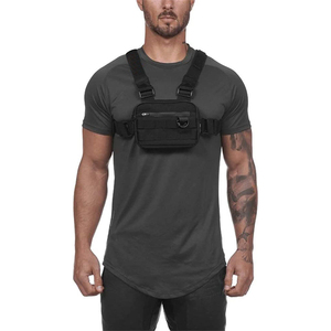 Fonction <span class=keywords><strong>homme</strong></span> taille tactique Hip Hop gilet poitrine sac - Product Image 2
