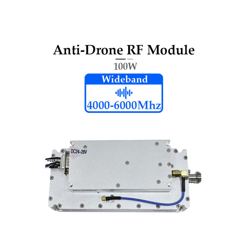 Wideband 4000-6000mhz 100W GaN PA Module Power Amplifier for FPV Anti ...