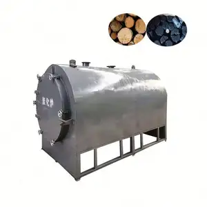 Automation horizontal airflow carbonization furnace for wood charcoal making machine