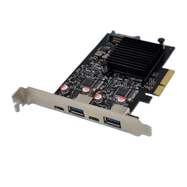 PCI Express ST648 ASM3142 Four-Port USB 3.1 10Gbps 2A2C Internal Industrial Control Expansion Card in Stock