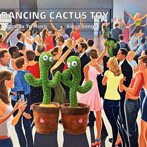 かわいいダンスサボテンクマ32 cmスーパーソフトぬいぐるみクリスマスツイストポール回転誕生日PPコットンパッケージOPPバッグ - Product Image 2