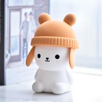 Veilleuse portable en silicone coloré pour bébé, lapin personnalisé, mignon, LED faible intensité, mini dessin animé, changement de couleur, animal coloré