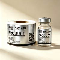 Etiquetas de PVC Resistentes al Calor, al Aceite y a los Rayos UV con Textura Plateada Personalizada y Cajas de Cartón con Ventana para Frascos de 3ml/10ml/30ml