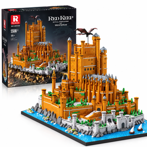 Reobrix 99009 Set di Costruzioni Castello Rosso 5508 Pezzi, Fortezza Medievale Fantastica con Drago per Collezionisti Adulti - Product Image 1
