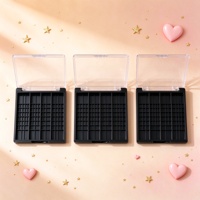 Palette de maquillage carrée noire populaire multi-compartiments vide et durable pour la fabrication d'échantillons cosmétiques de marque