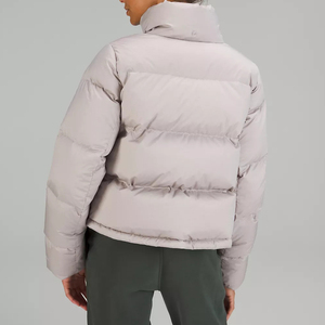 Vente en gros Hiver Dames Vestes <span class=keywords><strong>Femme</strong></span> Doudounes Full Zip up Cinchable Hem Cropped Puffer Jacket - Product Image 6
