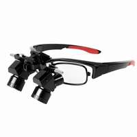 Manual Dental Microscope 5W Magnetic Square Headlight Neurosurgical Magnifying Glass Ergo Conversion Lens Loupe 5x