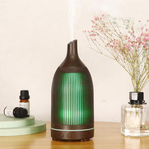 Wood Grain Aroma Diffuser 200Ml USB <b>Humidifier</b> With Led Light For Home Office Aromatherapy - Product Image 4