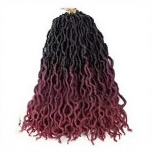 Extensions de cheveux synthétiques souples pour tresses gypsies, ondulées et bouclées, pour tresses au crochet, tresses torsadées, tresses Goddess, faux locs gypsies - Product Image 1