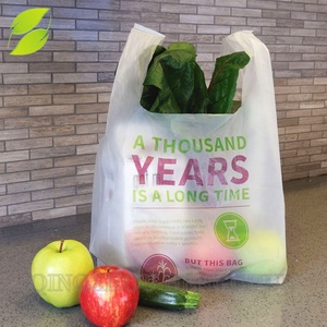 Corn Starch Compostable T Shirt Bags - Product Image 1