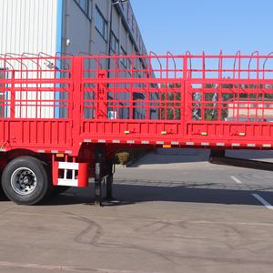 Venta caliente Transporte <span class=keywords><strong>de</strong></span> carga utilitario 40ft 60 Ton 3 Axle Fence Dropside Semi Trailer Precio <span class=keywords><strong>de</strong></span> fábrica - Product Image 4
