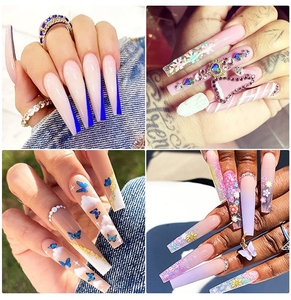 MyBeautyNails – Ongles artificiels transparents <span class=keywords><strong>XXL</strong></span> 3XL extra longs, non-courbés, avec logo personnalisé, couvrance complète ou demi-couvrance - Product Image 6