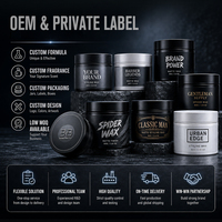 Cire coiffante mate en pâte pour hommes, personnalisable, marque privée, vente en gros pour salons de coiffure et barbiers