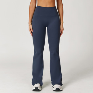 Pantaloni Yoga Donna Effetto Nudo a Zampa Larga, Pantaloni Slim a Campana per Corsa Outdoor, Palestra, Allenamento Casual, Stile 2020 - Product Image 4