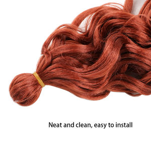 Venta al por mayor nuevo 20 pulgadas 90g largo pelo sintético Hawaii Ocean Wave trenza de ganchillo <span class=keywords><strong>para</strong></span> mujeres <span class=keywords><strong>afro</strong></span> <span class=keywords><strong>niñas</strong></span> extensión de peluca de alta calidad - Product Image 4