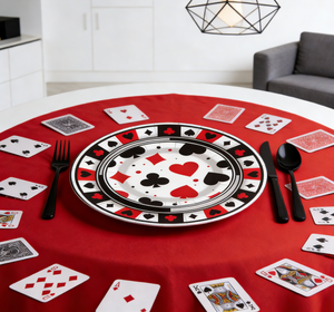 Vaisselle jetable de qualité alimentaire HOT, thème de fête de poker pour enfants, assiettes en papier pour <span class=keywords><strong>caf</strong></span>és, restaurants - Product Image 2