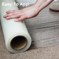 Livraison rapide Duty PE Soft Glossy Film de protection de surface collante étanche à l'humidité pour tapis d'escalier Floor Runner-Blow Molding