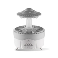 Nouvel humidificateur créatif en forme de goutte de pluie, compact, portable, silencieux, éclairage LED coloré, aromathérapie, fonction minuterie, pour la maison