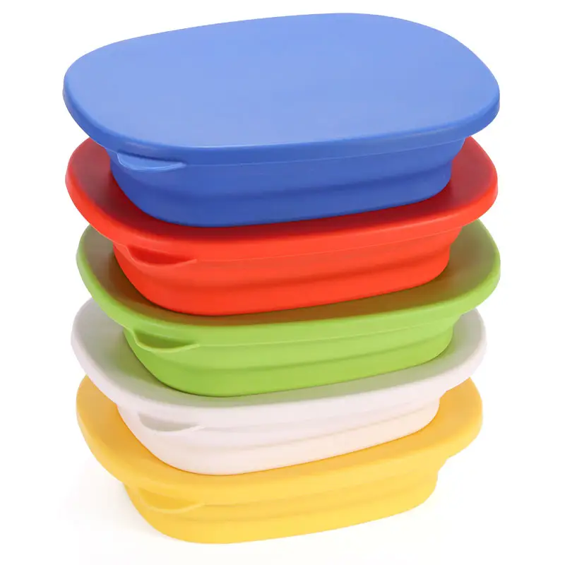 Wholesale Travel Reusable Food Storage Containers 800ミリリットルSilicone Bento Lunch Box