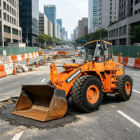 Flexibler Doosan DL505 Frontlader mit Kleinem Wendekreis und Schneller Lenkung für Hofplanierung und Nivellierungsarbeiten