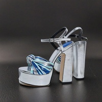 Cheville Peep Toe sandales à talons épais robe de soirée femmes chaussures à talons 2025 Offre Spéciale coloré talon haut plate-forme sandales