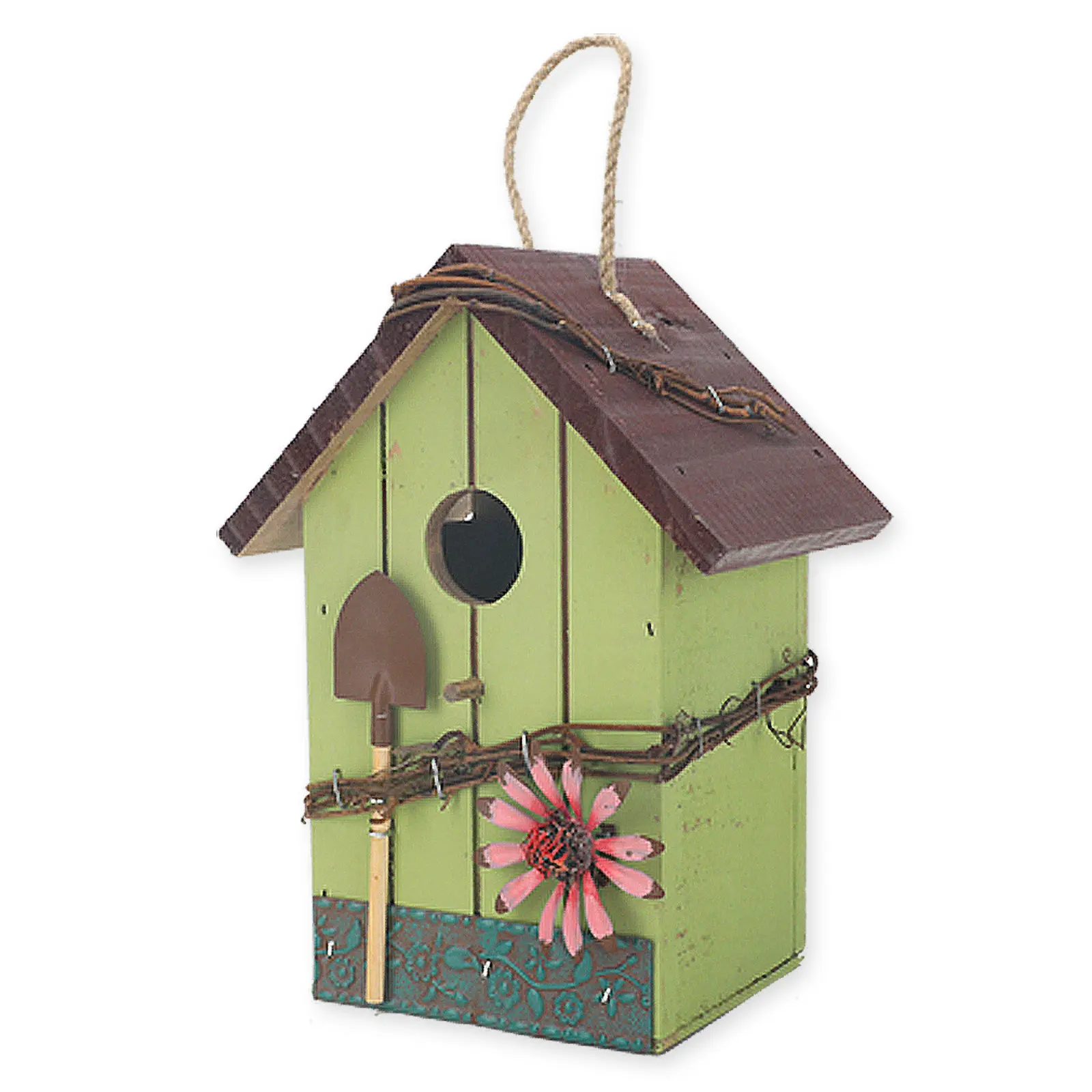 Outdoor Decoration DIY High Quality Wooden Garden Feeder Tree Bird House